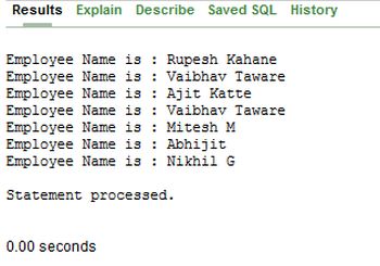 employee table in oracle